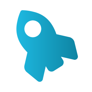 Easy Launch blue rocket favicon